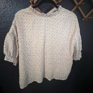 Boho oversized peasant top